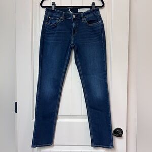RAG & BONE Dre low rise slim boyfriend jeans, color Bianca, size 25